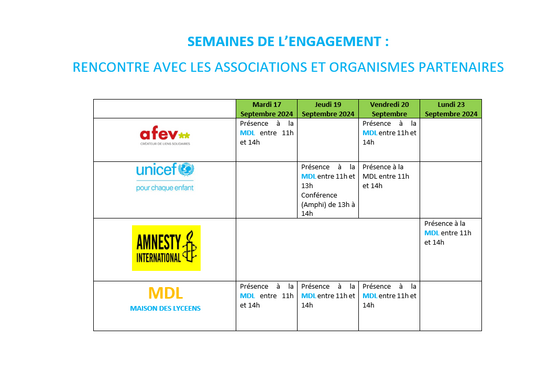 S'engager.... dans et hors le lycée!